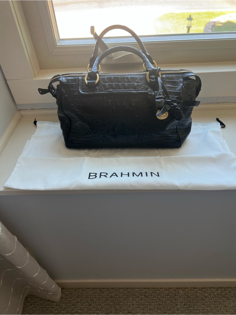 Brahmin Vivian Black -Melbourne Embossed Leather